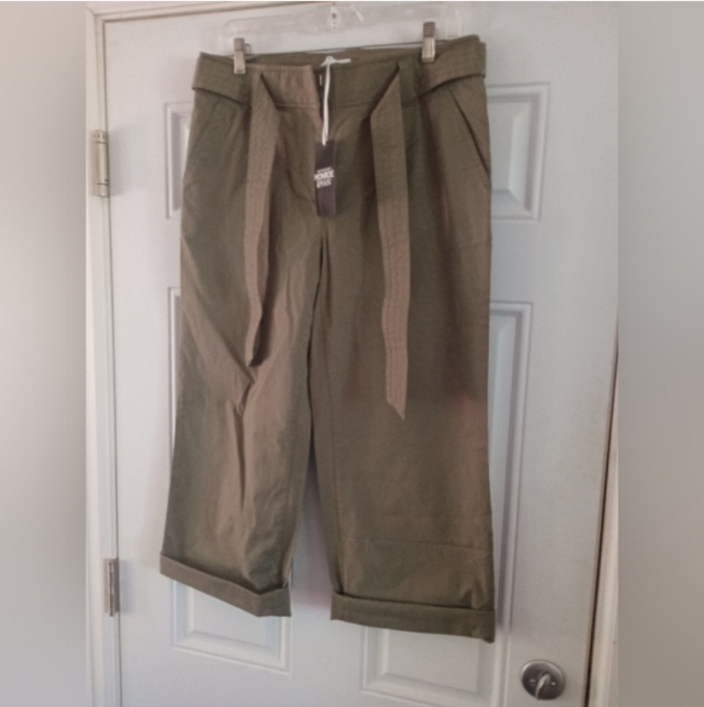 MONROE & MAIN Cotton Culottes w/ Belt Pants Sz 8 New With Tags